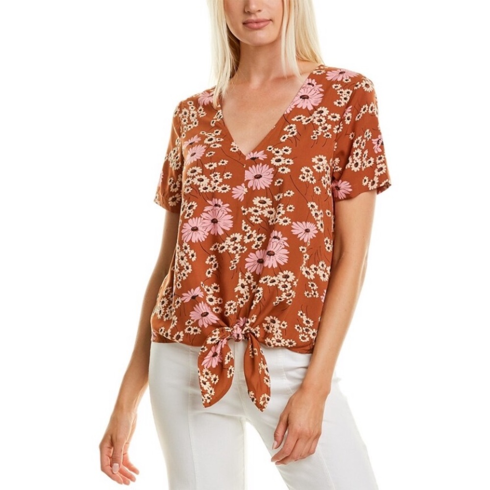 NWT Madewell Tie Front Top